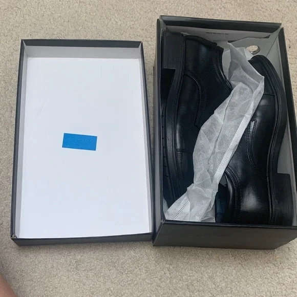 NWB Bruno Marc Men's Classic Black Oxfords - Picture 4 of 12